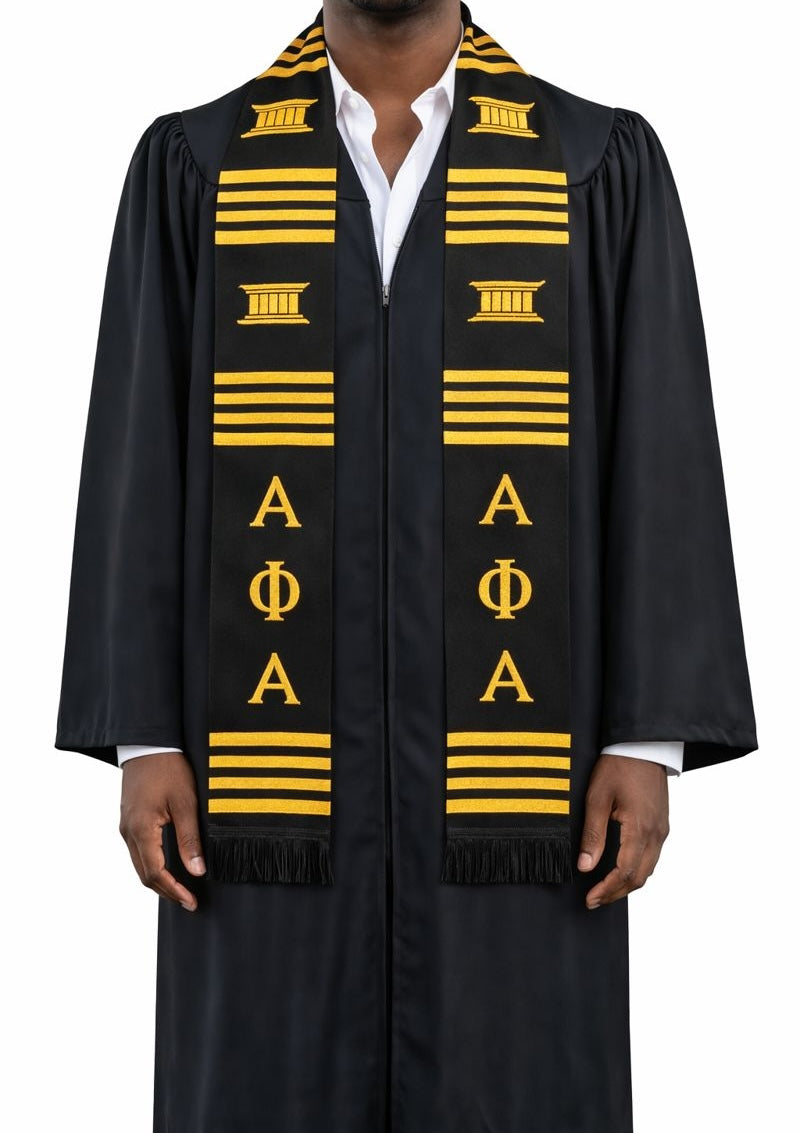 Alpha Phi Alpha Black Kente Stole