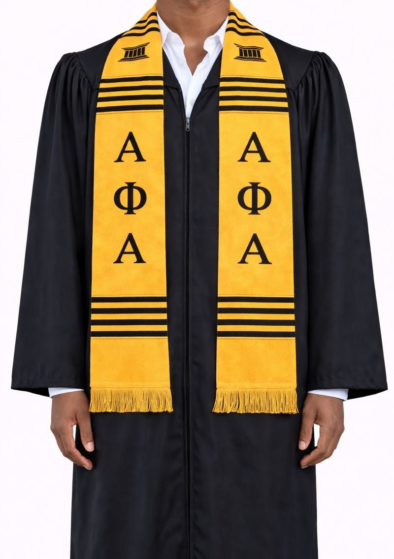Alpha Phi Alpha Gold Kente Stole