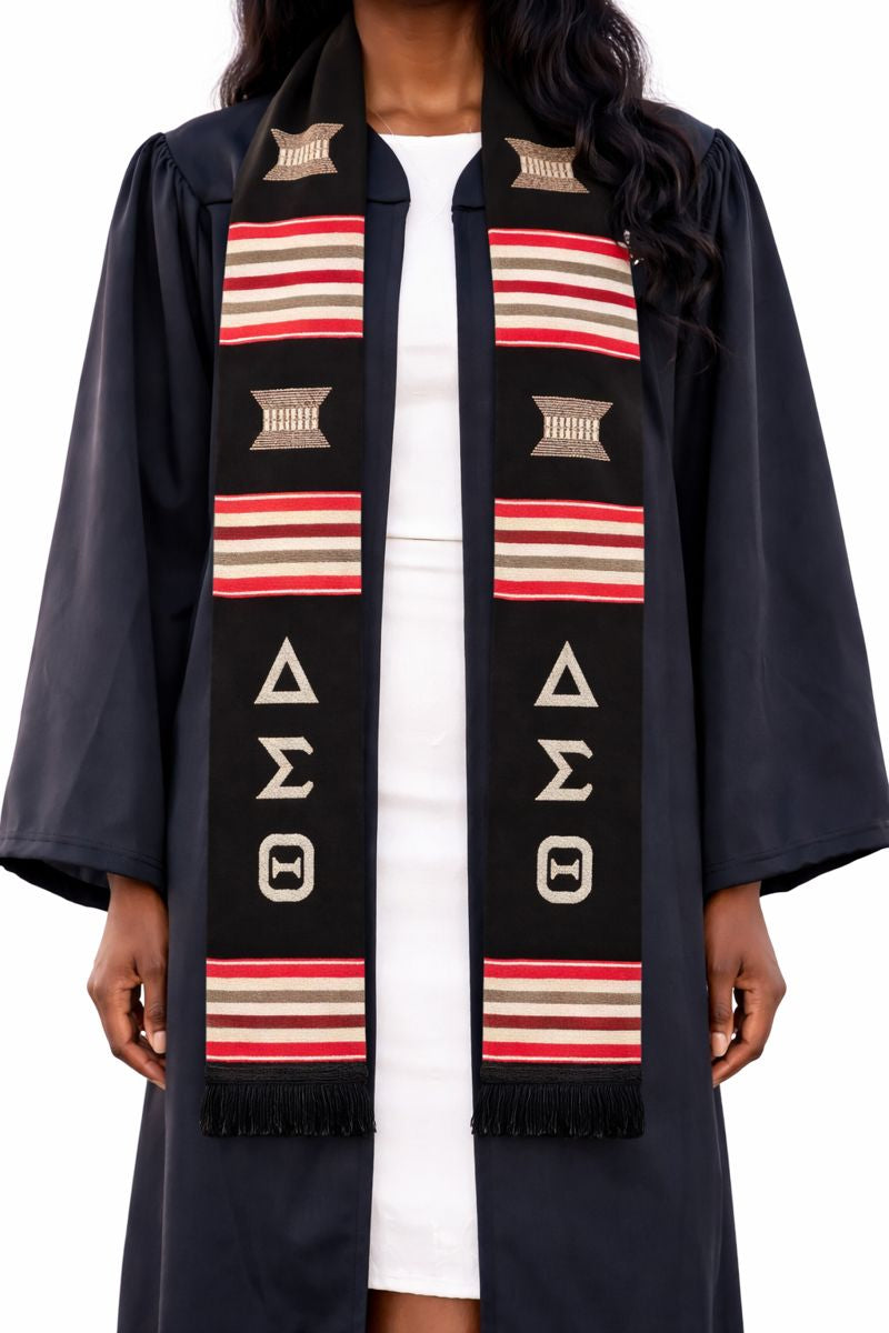 Delta Sigma Theta Black Kente stole