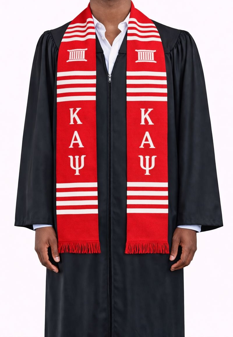 Kappa Alpha Psi Red Kente Stole