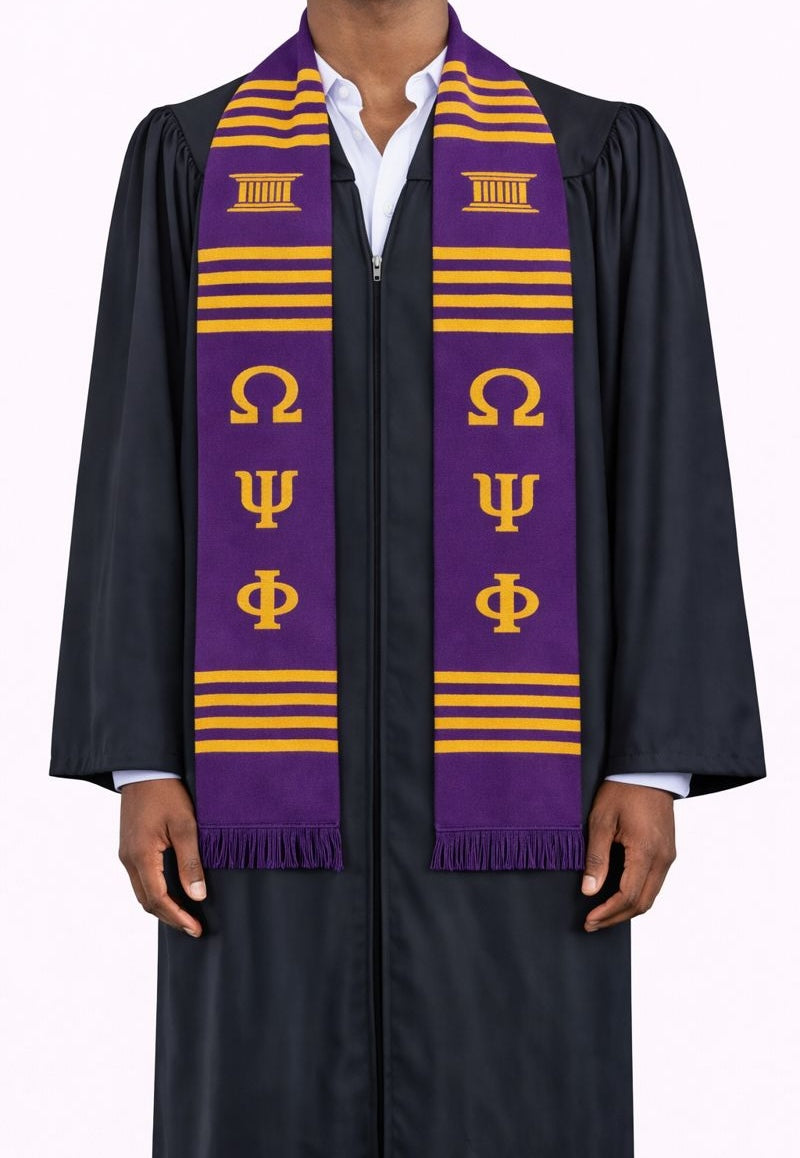Omega Psi Phi Royal Purple Kente Stole