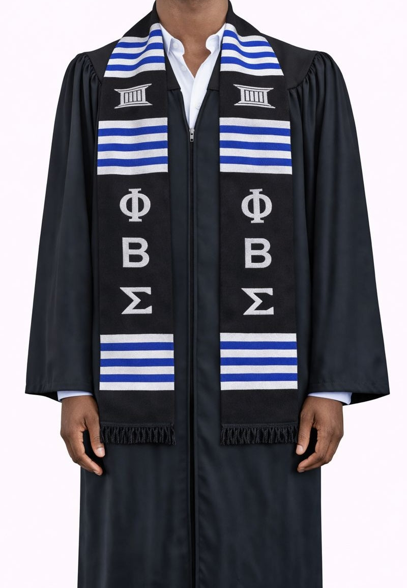 Phi Beta Sigma Black Kente Stole