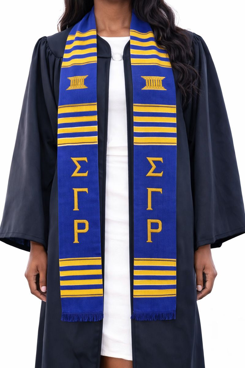 Sigma Gamma Rho Royal Blue Kente Stole
